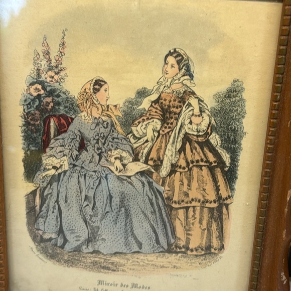 Vintage Framed "Miroir des Modes" Lithograph - Picture 2 of 10